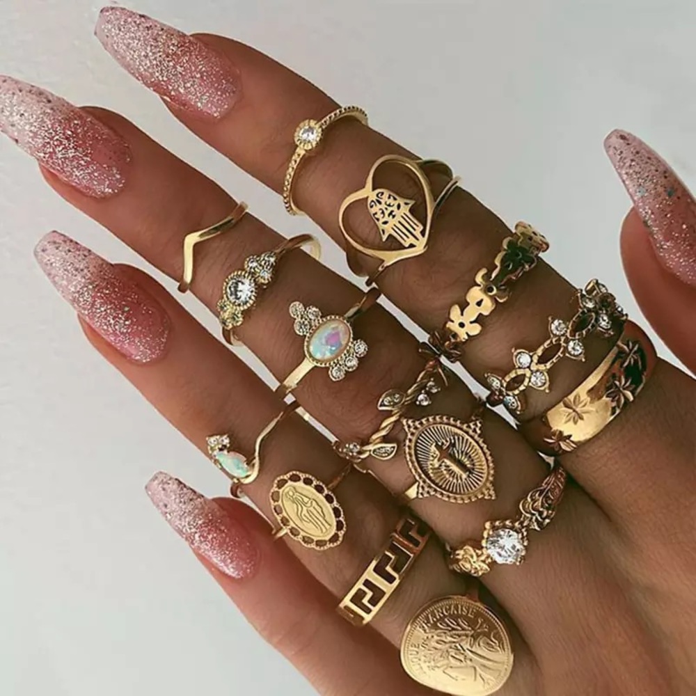 Boho Vintage style Midi Rings